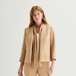 Black Label by Evan-Picone Tweed Womens Classic Fit Suit Jacket