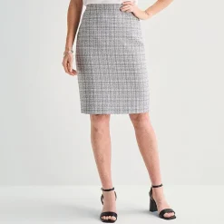 Black Label by Evan-Picone Tweed Womens Suit Skirt