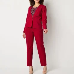 Black Label by Evan-Picone Womens Classic Fit Straight Suit Pant