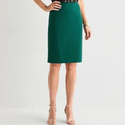 Black Label by Evan-Picone Womens Suit Skirt