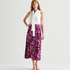 Black Label by Evan-Picone Womens High Rise Maxi Skirt