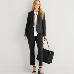 Black Label by Evan-Picone Womens Classic Fit Suit Jacket