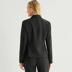 Black Label by Evan-Picone Womens Classic Fit Suit Jacket