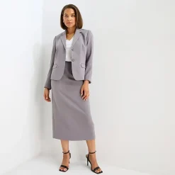 Black Label by Evan-Picone Womens Classic Fit Suit Jacket
