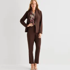 Black Label by Evan-Picone Womens Classic Fit Suit Jacket