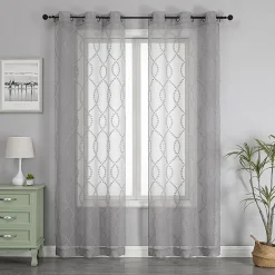 Blake Grommet Top Sheer Set of 2 Curtain Panel