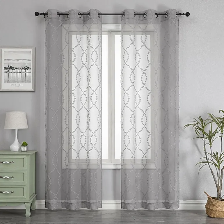 Blake Grommet Top Sheer Set of 2 Curtain Panel