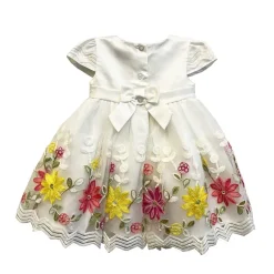 Blueberi Boulevard Baby Girls Eyelet Sleeveless A-Line Dress