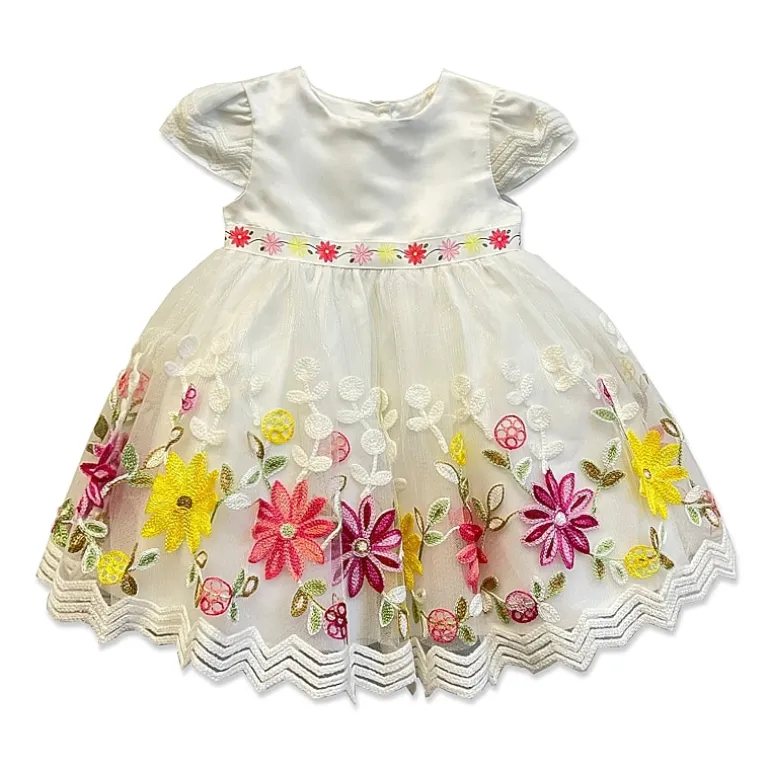 Blueberi Boulevard Baby Girls Short Sleeve A-Line Dress