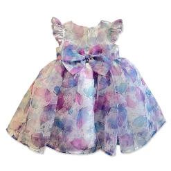 Blueberi Boulevard Baby Girls Short Sleeve A-Line Dress