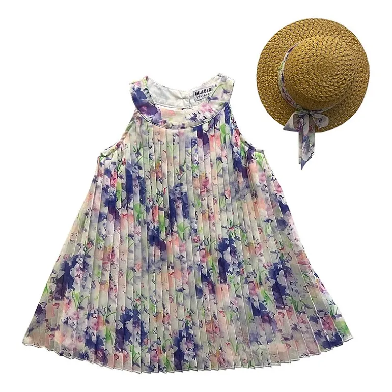 Blueberi Boulevard Toddler Girls Sleeveless A-Line Dress