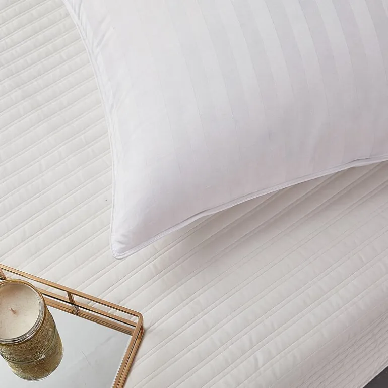Blue Ridge Home Fashions 350 Thread Count Damask Stripe White Down Pillow
