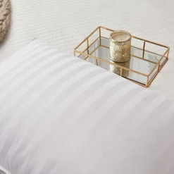 Blue Ridge Home Fashions 350 Thread Count Damask Stripe White Down Pillow