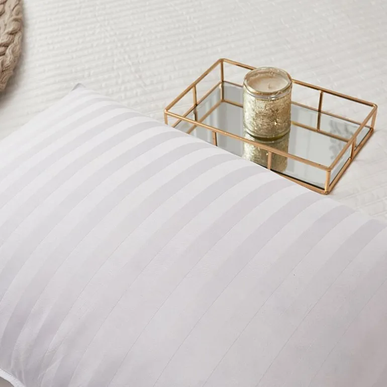 Blue Ridge Home Fashions 350 Thread Count Damask Stripe White Down Pillow