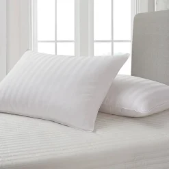 Blue Ridge Home Fashions 350 Thread Count Damask Stripe White Down Pillow