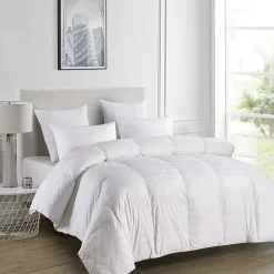 Blue Ridge Home Fashions 600 Thread Count Windowpane Duraloft Down Alternative Comforter