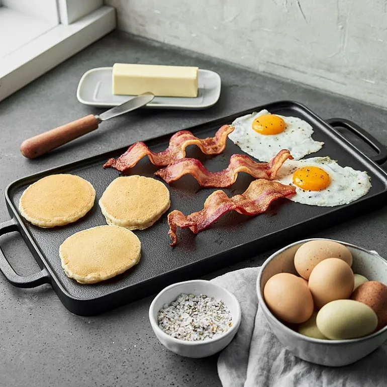 Bobby Flay Cast Iron 20X10 Double Burner Griddle
