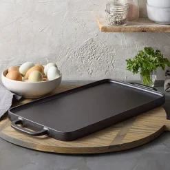 Bobby Flay Cast Iron 20X10 Double Burner Griddle