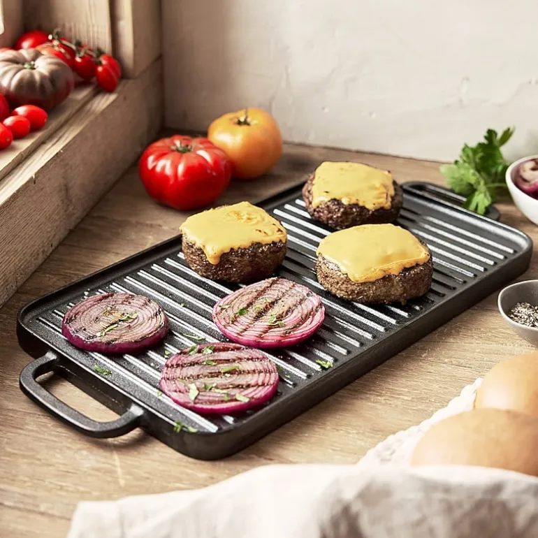 Bobby Flay Cast Iron 20X10 Double Burner Griddle