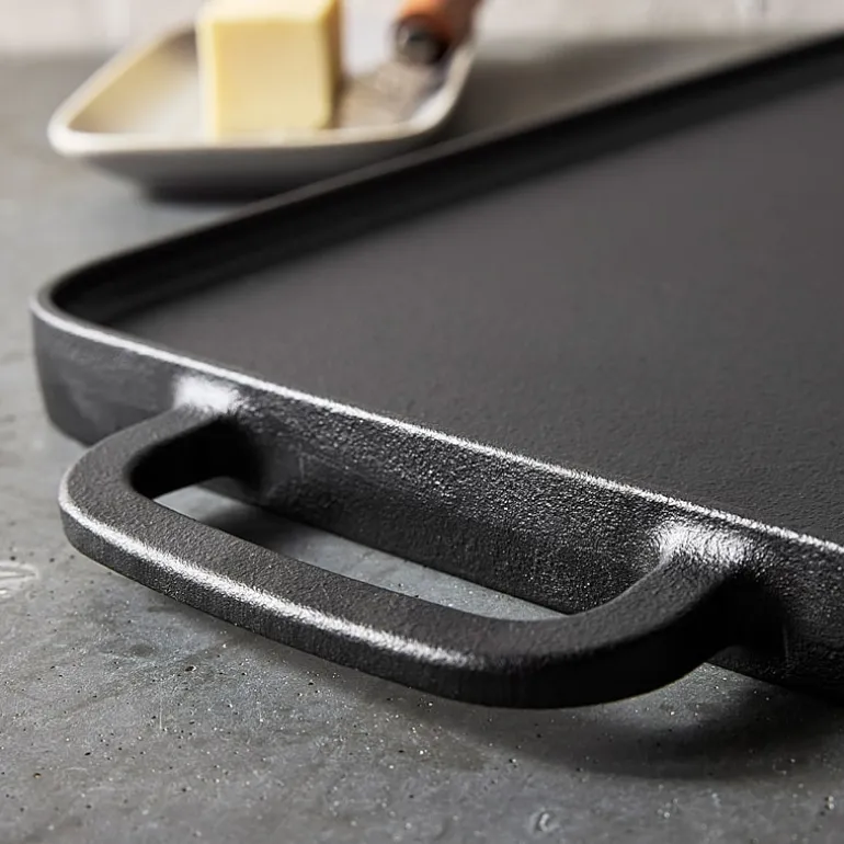 Bobby Flay Cast Iron 20X10 Double Burner Griddle