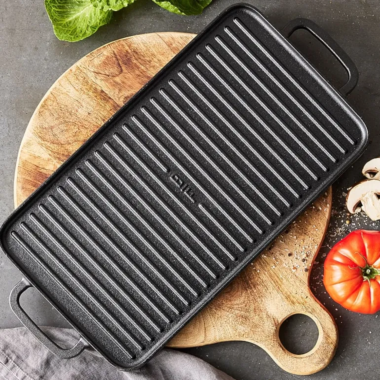 Bobby Flay Cast Iron 20X10 Double Burner Griddle