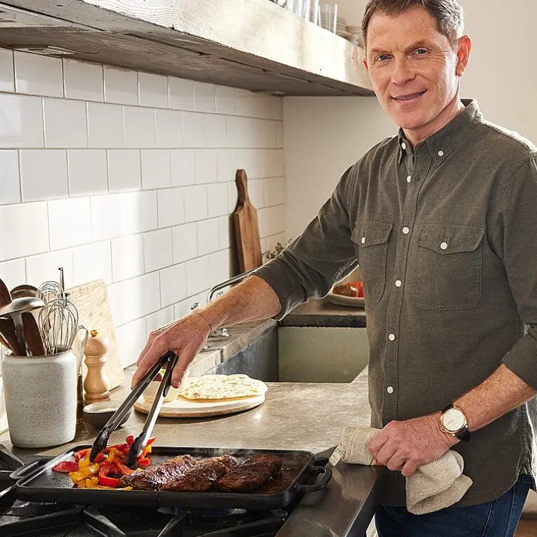 Bobby Flay Cast Iron 20X10 Double Burner Griddle