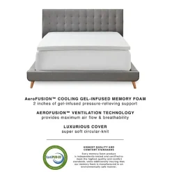 Bodipedic Home 2.5-Inch Gel-Infused Convoluted Memory Foam Mattress Topper