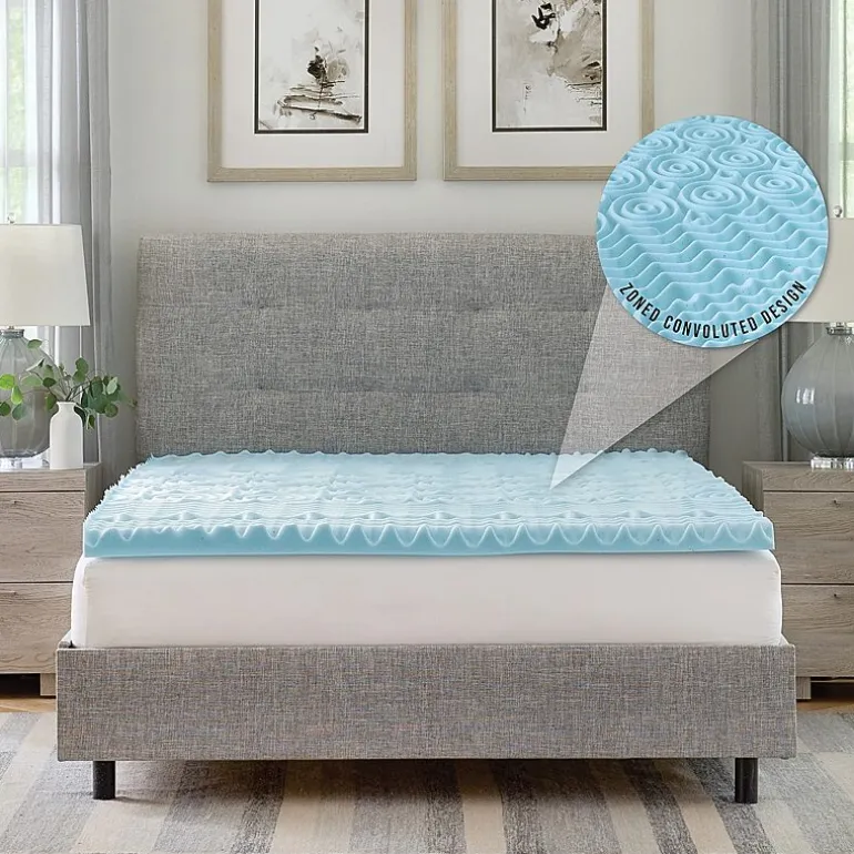 Bodipedic Home 2-Inch Gel-Infused Zoned Convoluted Memory Foam Mattress Topper