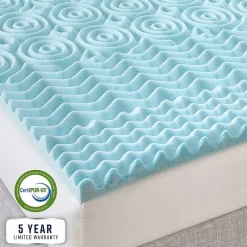 Bodipedic Home 2-Inch Gel-Infused Zoned Convoluted Memory Foam Mattress Topper