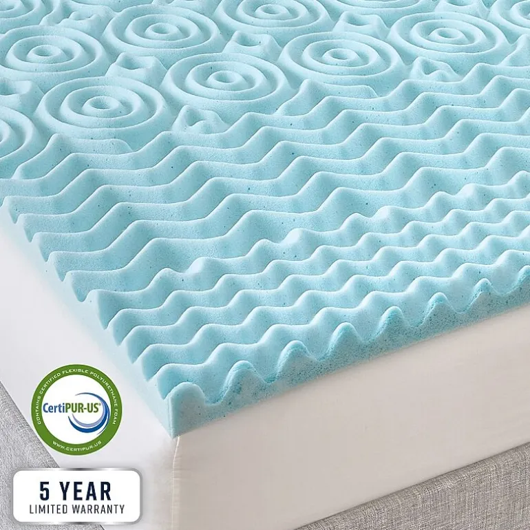 Bodipedic Home 2-Inch Gel-Infused Zoned Convoluted Memory Foam Mattress Topper