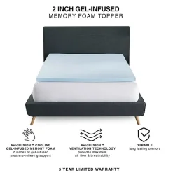 Bodipedic™ Home 2 Inch Gel Memory Foam Topper