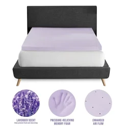 Bodipedic Home 3-Inch Lavender Infused Memory Foam Mattress Topper