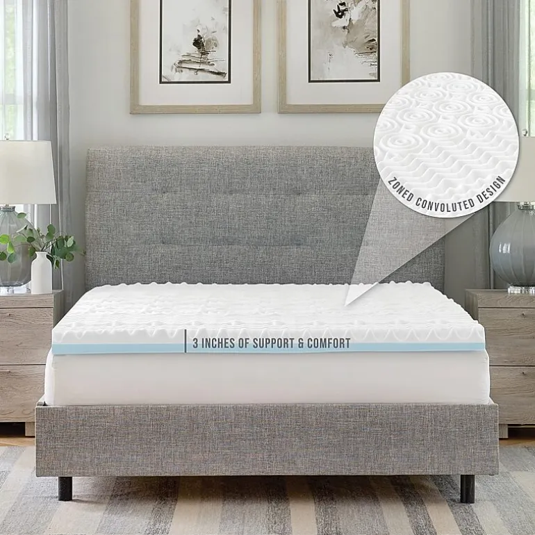 Bodipedic Home 3-Inch Reversible Dual Sided Memory Foam Mattress Topper