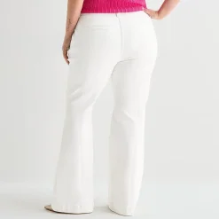 Bold Elements Womens Plus High Rise Flare Leg Jean