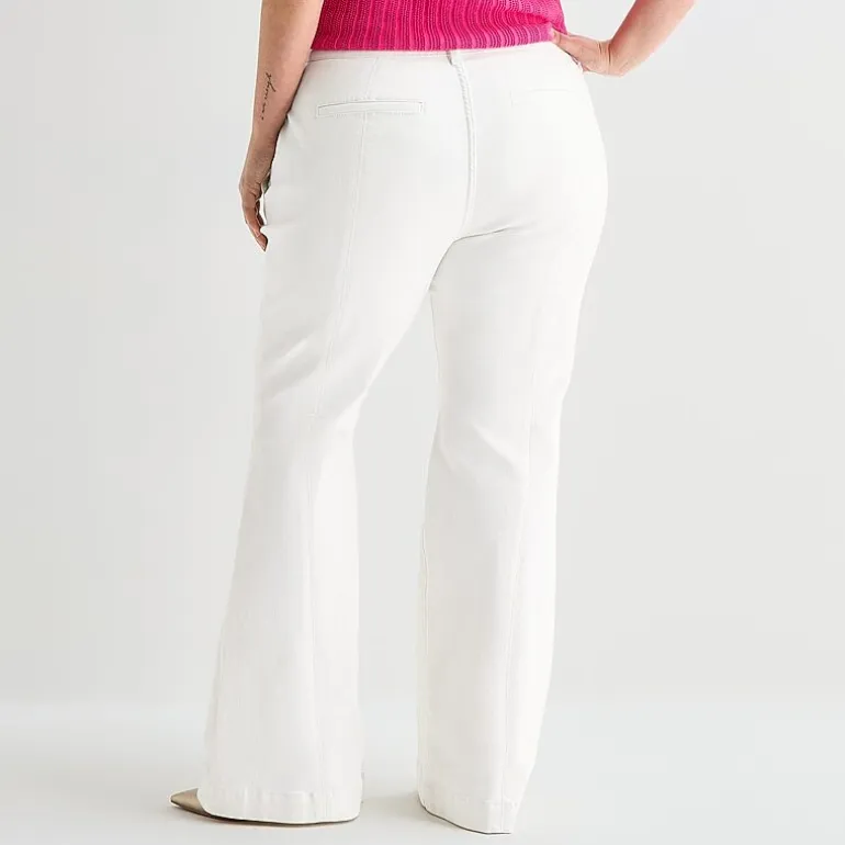 Bold Elements Womens Plus High Rise Flare Leg Jean