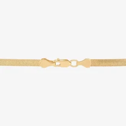 Bonded Brilliance Womens 14K Gold Bonded With Sterling Silver 7.5 Inch Solid Herringbone Chain Bracelet