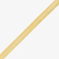 Bonded Brilliance Womens 14K Gold Bonded With Sterling Silver 7.5 Inch Solid Herringbone Chain Bracelet