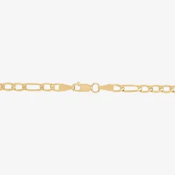 Bonded Brilliance Womens 14K Gold Bonded With Sterling Silver 18 Inch Figaro Chain Necklace