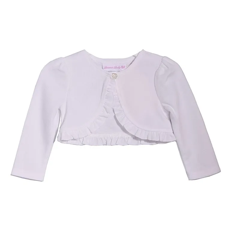 Bonnie Jean Baby Girls Crew Neck Long Sleeve Button Cardigan