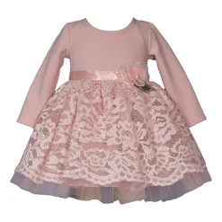 Bonnie Jean Baby Girls Long Sleeve Fit + Flare Dress