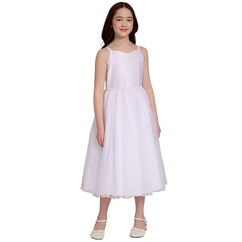 Bonnie Jean Little & Big Kid Girls Short Sleeve Lace Satin Fit + Flare Dress