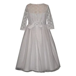 Bonnie Jean Little & Big Kid Girls 3/4 Sleeve Lace Flower Girl Fit + Flare Dress