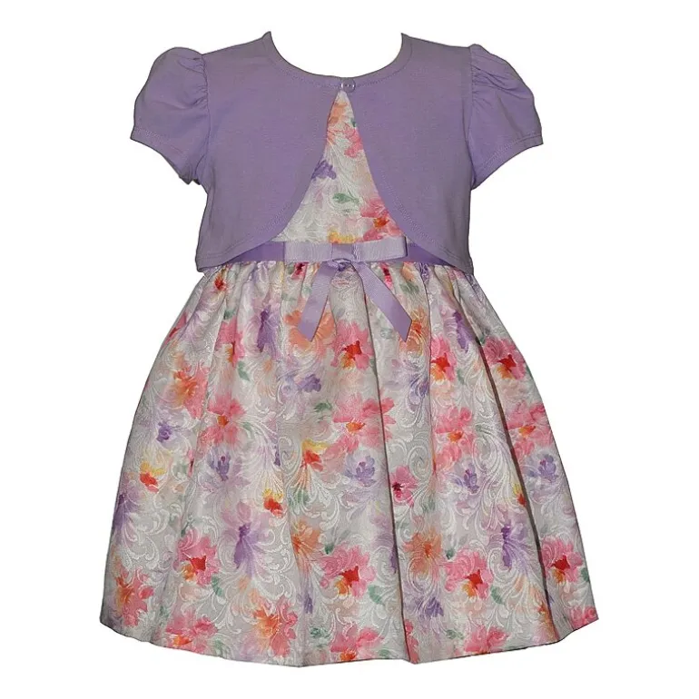 Bonnie Jean Toddler Girls Puffed Floral 2-pc. Dress Set
