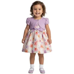 Bonnie Jean Toddler Girls Puffed Floral 2-pc. Dress Set