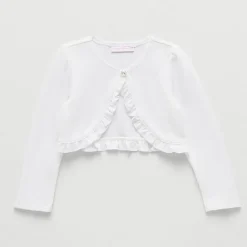 Bonnie Jean Toddler Girls Round Neck Long Sleeve Button Cardigan