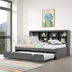 Bookcase Twin Daybed with Twin Trundle