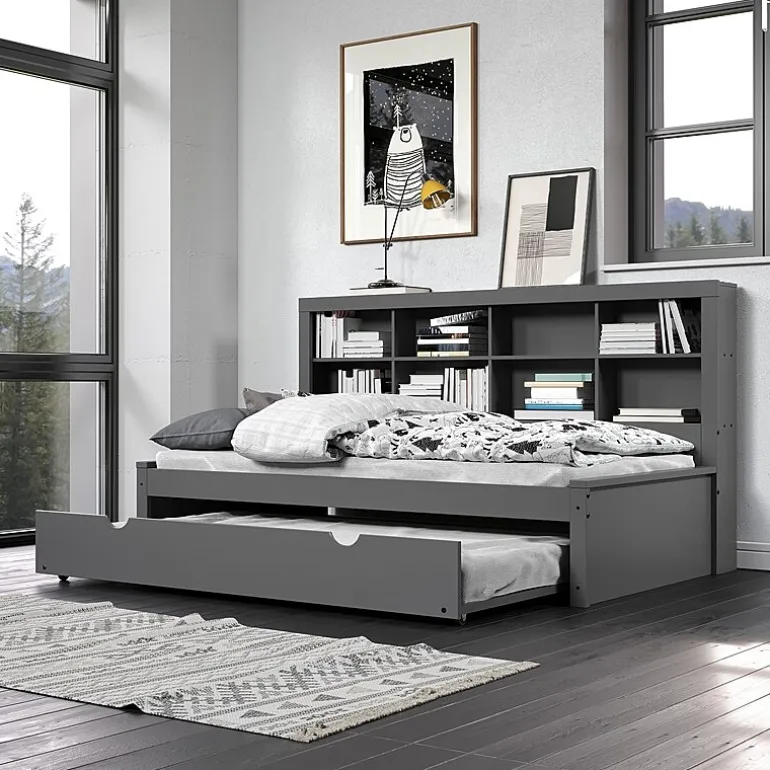 Bookcase Twin Daybed with Twin Trundle