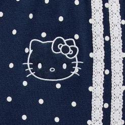 Bottom Womens Juniors Wide Leg Mid Rise Hello Kitty Fleece Sweatpant