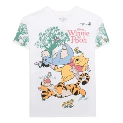 Boyfriend Tee Womens Juniors Crew Neck Short Sleeve Regular Fit Winnie The Pooh Graphic T-Shirt