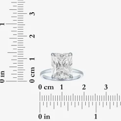 Bridal Addiction (E-F / Vs1-Vs2) Womens 4 1/7 Ct. T.W. Lab Grown White Diamond 14K Gold Rectangular Solitaire Engagement Ring